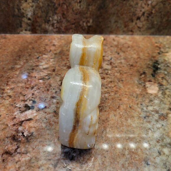 Vintage Hand Carved Onyx Bear Sculpture - Picture 5 of 12